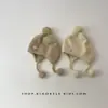 Chapéus de Lã Fofos de Tricô para Outono e Inverno para Meninos e Meninas, Chapéus Quentes e à Prova de Frio com Proteção para as Orelhas, Moda Versátil, Chapéus Infantis da Moda