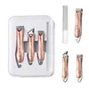 Ventas Directas de Fábrica Mayorista Pinzas para Uñas Tijeras de Apertura Grande Rose Gold Perla Ranura Especial para Uñas Pinzas para Uñas Acero al Carbono