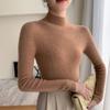 Suéter de cashmere com gola alta First-Line Garment, suéter fino de cashmere feminino, slim fit, suéter fino de outono e inverno