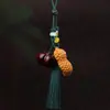 Caqui, Cacahuate, Palo de Rosa, Colgante de Madera de Sándalo, Accesorio para Colgar en el Coche, Accesorio, Adorno de Mano, Regalo de Madera