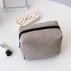 Bolsa de Maquiagem de Veludo Lisa de Grande Capacidade Estilo Japonês Transfronteiriça Bolsa de Armazenamento Bolsa de Higiene Pessoal de Beleza em Cores Macaron