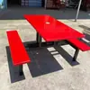 Mesas y Sillas para Comedor al Aire Libre con Sombrillas, Mercado Nocturno de Tienda de Conveniencia, Entrada de Supermercado, Parque de Atracciones, Mesas y Sillas Integradas, Mesas y Sillas para Comedor al Aire Libre