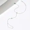 Diseño de Moda Transfronterizo Europeo y Americano Joyería Incrustada Cadena para Dedo Cadena Integrada Simple Versátil Pulsera de Circonita para Mujer