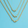 Accesorios Dongguan Acero Inoxidable Horno Galvanizado Oro 18K Cadena Twist Hip-Hop para Mujer Versátil Cadena Clavicular Joyería Moda