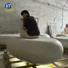 Taburete de Cemento Translúcido tipo Piedra para Centro Comercial, Asiento de Descanso en Atrio, Asiento de Paisaje Simple de Hormigón Translúcido, Fabricante
