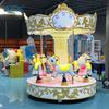 Carrusel Infantil de Entretenimiento Grande Parque Infantil Carrusel de 6 Personas con Luz Operado con Monedas Equipo de Diversión para Interior y Exterior