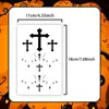 Combinación de Pegatinas para Tatuaje de Maquillaje para Ojos con Elemento de Cruz Sangrienta de Halloween Transfronteriza, Maquillaje de Miedo y Divertido, Atmósfera de Miedo