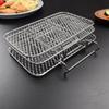 Freidora de Aire de Acero Inoxidable 304 Parrilla Cuadrada de Tres Capas Removible Parrilla para Alimentos Rejilla para Vaporizar Venta al por Mayor