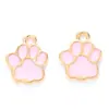 Huella de Pata de Gato Linda Accesorios para Joyería DIY Accesorios de Goteo de Aceite Accesorios para Pendientes Collar Pulsera Colgante para Teléfono Móvil