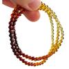 Conjunto de Pulseira e Colar de Âmbar Arco-Íris Natural Multi-Círculos Estilo Melard Retrô Estilo Chinês 4m