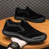 Zapatos de Protección Laboral Cómodos y Transpirables para Hombre Zapatos Perezosos sin Cordones Zapatos Casuales para Hombre Zapatos de Papá de Mediana Edad Zapatos de Trabajo para Exteriores