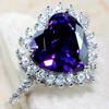 Joyería de deseos transfronteriza Weiya estilo europeo y americano atmósfera exagerada amor amatista exquisito Anillo de Princesa Princesa