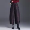 Nuevos pantalones de pierna ancha jacquard estilo chino para mujer, talla petite, pantalones casuales cropped, nueva colección otoño 2026