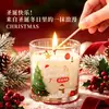 Velas perfumadas de Rosa de Natal transfronteiriças para uso interno, de longa duração, perfeitas como presentes de aniversário ou velas perfumadas festivas em um copo