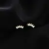 Lindos y Sencillos Aretes de Pestañas Sonrientes para Mujer, Diseño Pequeño y Exquisito de Circonita Brillante, Miniaretes Versátiles de Alta Gama