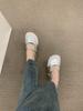 Sapatos de Salto Femininos Delicados Estilo Francês com Uma Tira, Bico Redondo Costurado, Sapatos Meia-Pata Mary Jane com Salto Interno para Aumentar a Altura, Sapatos de Salto Único Rosa para Mulheres