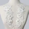 Novo Tecido de Renda com Flores de Poliéster, Bordado com Diamantes, Lenço de Renda, Roupas Femininas, Roupas Infantis, Acessórios para Joias DIY