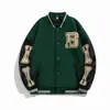 Primavera y Otoño Nueva Llegada Estilo Harajuku Holgado Traje de Béisbol Chaqueta Abrigo Cool Retro Americano Negro para Pareja Ins Trendy