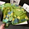 Bufanda de seda de espiga y paisley para viajar, pañuelo cuadrado de bloques de color, pañuelo cuadrado artístico retro, pañuelo decorativo para el cuello, transpirable y moderno