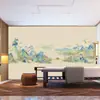Fondo de pantalla de paisaje Qianli Jiangshan lujo ligero nuevo paisaje chino tela de pared fondo de TV sala de estar sofá Tela de pared Nuevo