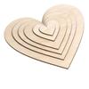 Plantilla con Forma de Corazón DIY Decoración de Boda Hecha a Mano Piezas de Madera con Forma de Corazón de Múltiples Especificaciones Material de Madera para Enseñanza Intelectual de Jardín de Infancia