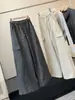 Pantalones cargo de pierna ancha con cordón para mujer, moda coreana y japonesa, nuevos de otoño, cintura alta, adelgazantes, holgados, versátiles, rectos, casuales.