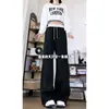 Pantalones deportivos casuales de peso pesado, estilo americano, modernos, corte recto holgado, para hombres y mujeres, adelgazantes y que realzan la altura, pantalones largos deportivos de punto a la moda estilo ins