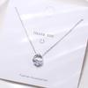 Collar de Plata Esterlina S925 One Wang Qingquan para Mujer Verano Lujo Ligero Nicho Nuevo Colgante de Moda Diseño Sensación Estilo Ins Cadena Clavícula