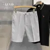 Pantalones Cortos Casuales de Verano Delgados Traje Corto Versátiles Ajustados Estilo Coreano de Moda Tendencia Shorts de Playa