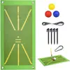Pad de Golpeteo con Cuentas de Golf, Pad de Práctica de Trayectoria de Swing, Palo de Corte de Golf, Pad de Detección de Dirección de Trazo de Golpeo