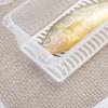 Caja de Almacenamiento de Alimentos Frescos para Refrigerador con Compartimentos para Escurrir Mariscos, Camarones, Pescado, Caja Sellada de Conservación, Caja de Almacenamiento de Verduras y Frutas