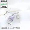 Pendientes de botón de esmalte de rosa y perla estilo japonés con flores frescas y un toque elegante, Juego de joyería para orejas de chica dulce y súper de hadas