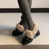 Zapatos Mary Jane Gruesos de Estilo Retro para Mujer, Nuevos 2026 Versátiles de Punta Redonda Forrados de Lana Gruesos Cálidos Peludos de Algodón