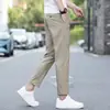 Pantalones de Negocios Casual de Pierna Recta Ajustados Elásticos de Alta Gama para Hombre, Nuevos Pantalones Deportivos Acortados Versátiles Otoño 2026