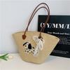 Bolso de Paja para Mujer de Gran Capacidad 2025 Nuevo Vacaciones Playa Bolso de Paja Tejido Bolso Balde para Viaje Bolso Tote Cesta de Verduras