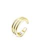 Anillo de dedo del pie de plata esterlina S925 de verano con explosiones transfronterizas, liso, de tres capas, de moda, simple, anillo de cola de mujer Tide, venta al por mayor