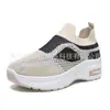 Sapatos Femininos, Sapatos com Salto Plataforma Espesso, Sapatos Respiráveis em Malha Fly-Knit, Sapatos Casuais para Drop-Shipping, Confortáveis e Respiráveis
