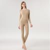 Conjunto de Ropa Interior Térmica de Manga Larga para Mujer Otoño e Invierno Hecho de Terciopelo Alemán, Cachemir, Antibacteriano, Forrado de Felpa y Engrosado