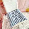 Cojín cuadrado para silla taburete forro polar engrosado con cordones cómodo cálido almohadilla para cadera tapete para mesa de comedor oficina dormitorio aula