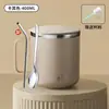 Caneca de Aço Inoxidável Copo Doméstico para Beber Copo de Café da Manhã para Escritório Copo de Café Copo de Leite com Tampa Pessoal