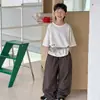 Cotton Shop Ropa de Verano para Niños Camiseta Infantil de Manga Corta con Copo de Nieve 2026 Nuevo Estilo Coreano Suave y Transpirable Moda Infantil