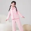 Pijama para Niños Otoño e Invierno Nueva Ropa de Casa Infantil Forro Polar y Engrosado Niños Medianos y Grandes Niñas Pequeñas Traje Térmico de Terciopelo Austriaco