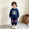 Conjunto de Corazón para Niñas 2026 Primavera/Otoño Nuevo Cómodo Sudadera y Pantalón de Chándal Lindo Conjunto de Dos Piezas con Cuello Redondo para Bebés