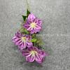 Flor de simulação de cor de primavera transfronteiriça sensação 3D 3 flor de clematis magnólia flor artificial decoração de casa refeição casamento flor de seda lote