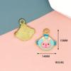 Accesorios de bricolaje de castor rosa pequeño Sanrio Dress Up Pulsera de gota de aceite de aleación Accesorios para el cabello Colgante Colgante lindo