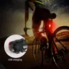 Mini Luz Trasera para Bicicleta 5 LEDs Recargable Cuatro Velocidades Ajustables Bicicleta Infantil Instalación Portátil Advertencia de Rodada Nocturna Luz Trasera