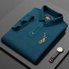 2026 Verano Nuevo Estilo Camisa Polo de Algodón Puro para Hombre de Manga Corta Ligera Camiseta de Negocios Cuello Solapa Holgada Camiseta de Hombre Top