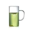 Venta al por mayor del fabricante vaso de vidrio vaso de vidrio vaso de regalo se puede imprimir con logo vaso publicitario con asa vaso para té verde regalo de empresa
