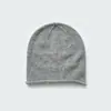 Gorro Unissex Liso de Lã Merino 100% Sem Costura com Borda Enrolada Estilo Slouchy Para Outono/Inverno Feminino Chapéu de Lã que Afina o Rosto