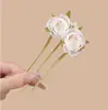 Nuevo Pasador de Flor de Rosa Estilo Chino de Tres Puntas, Estilo Antiguo Floral 2025 Nuevo Pasador Accesorio para el Cabello para Mujeres